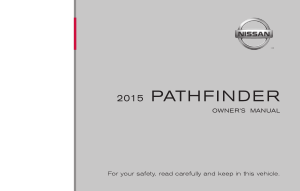 2015 Nissan PathFinder Owner Manual